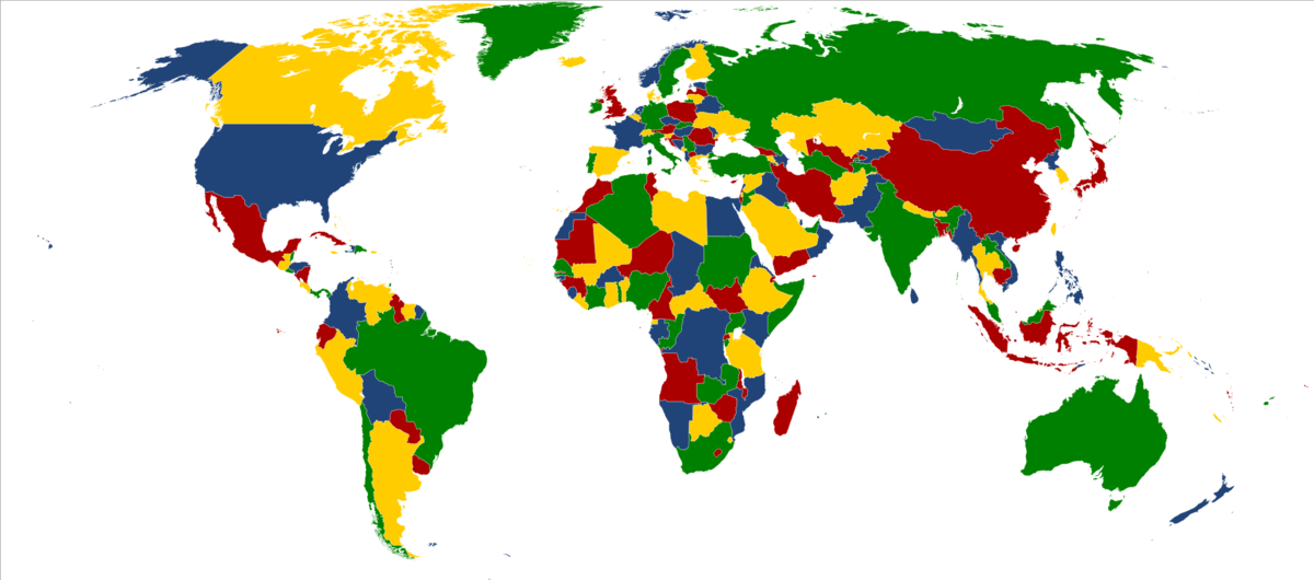 Карта мира с цветами