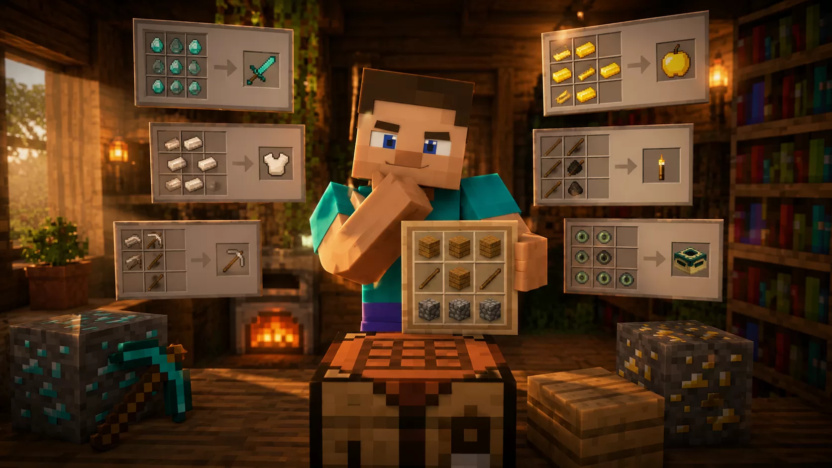 Тест по Minecraft: насколько хорошо ли ты помнишь рецепты крафта?