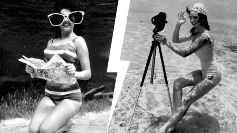 Снимки девушек под водой. Сложно поверить, но эти фотографии были сняты в 1938 году