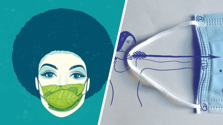 Нестандартный взгляд на COVID-19: немец превращает маску в искусство