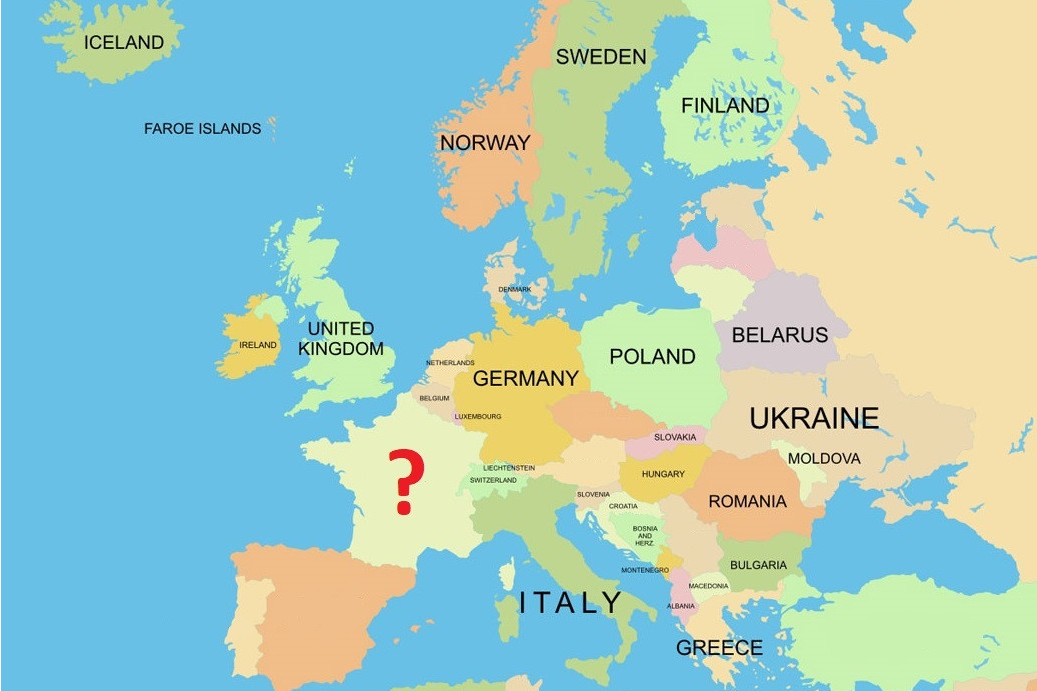 Тест европа в мире. Угадай расположение страны на карте.