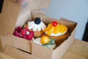 assorted cupcakes inside a box