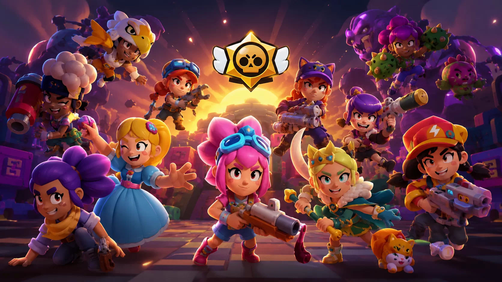 Все женские персонажи Brawl Stars