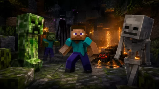 Тест по враждебным мобам Minecraft