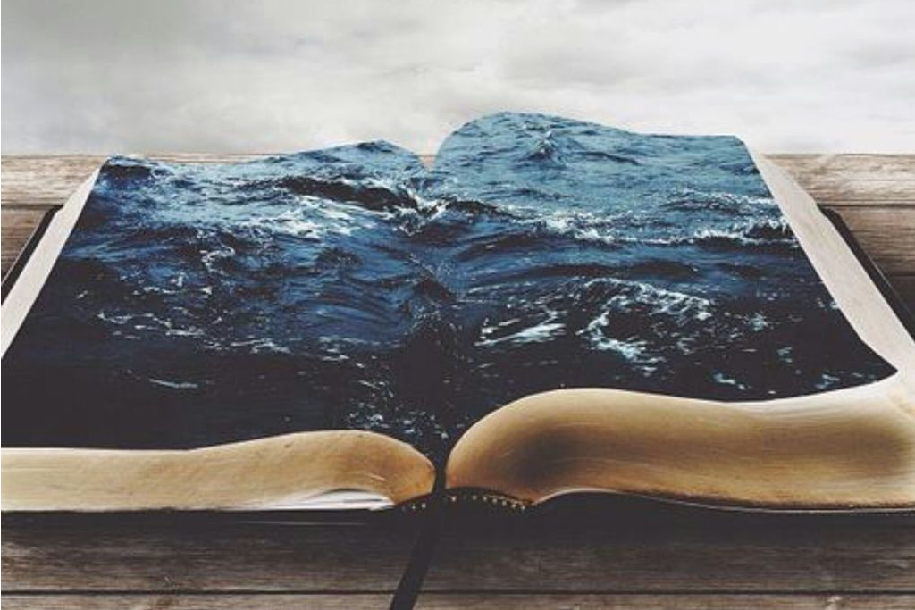 Be water book. Книга море. Книга на фоне моря. Море из книг. Книжное море картинки.