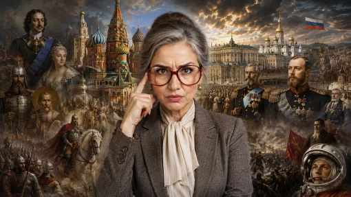 Исторический коллаж с задумчивой женщиной