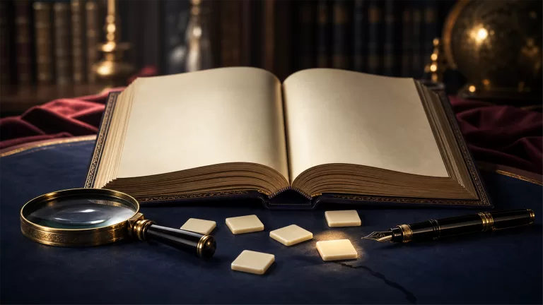 Открытая книга и лупа — тест на грамотность