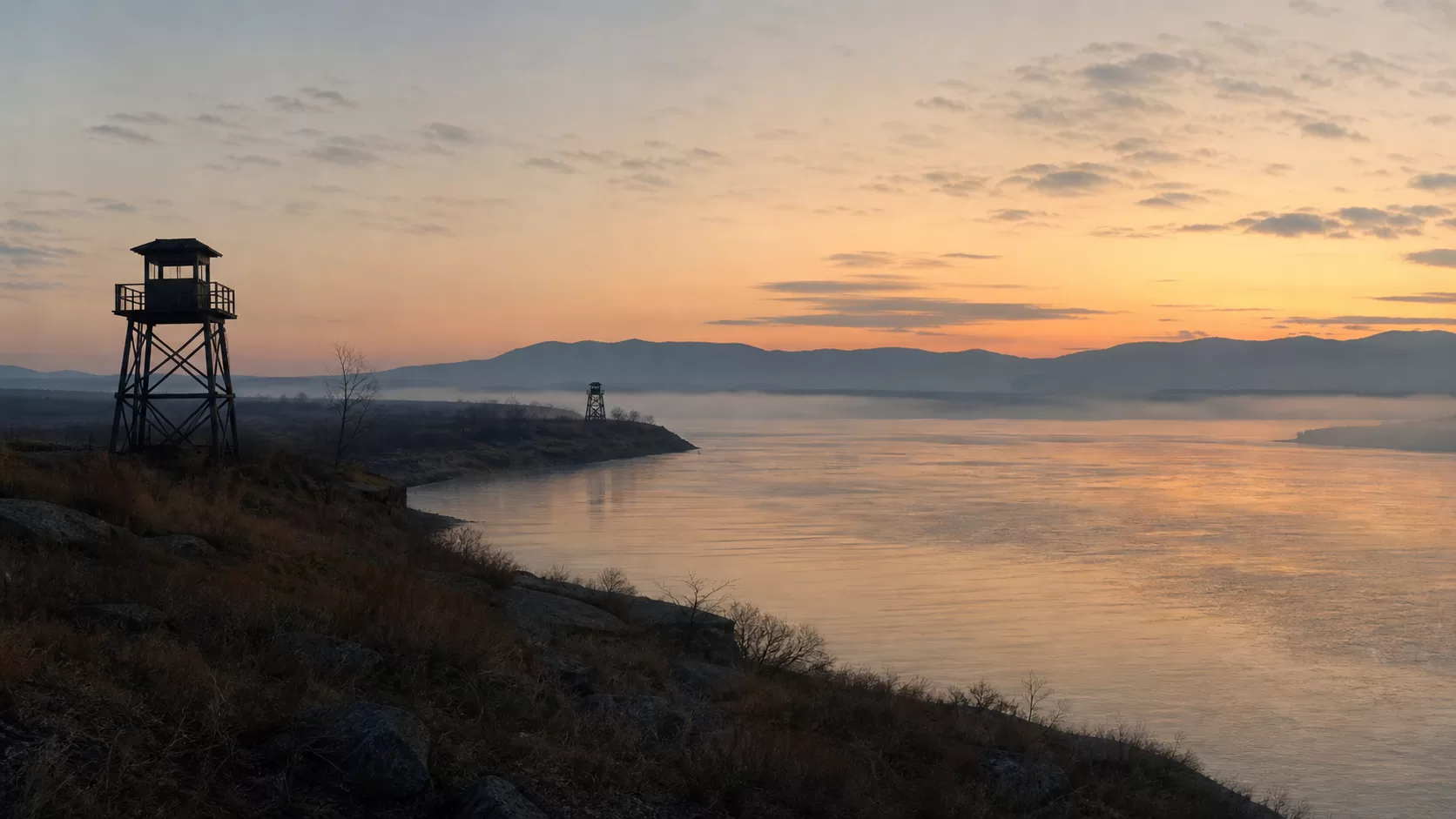 река Амур и сторожевые башни