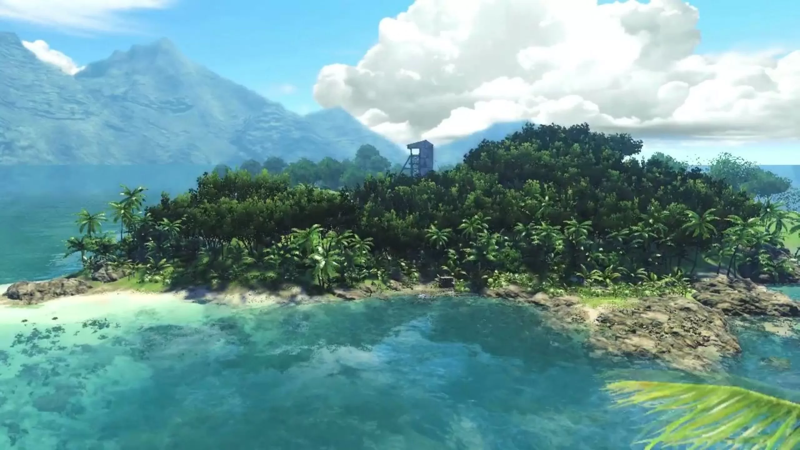 Тропическое побережье и сторожевая вышка в Far Cry 3