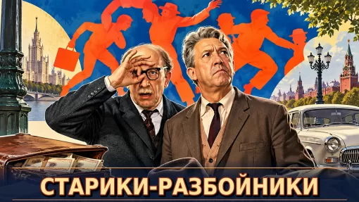 Обложка теста по советской комедии «Старики-разбойники»